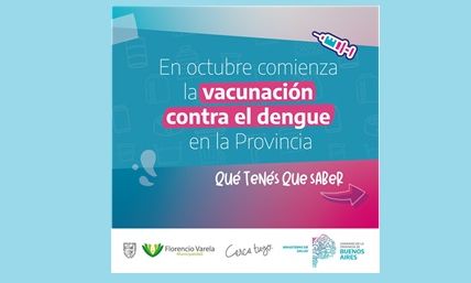 Comenzó la vacunación contra el dengue en Florencio Varela